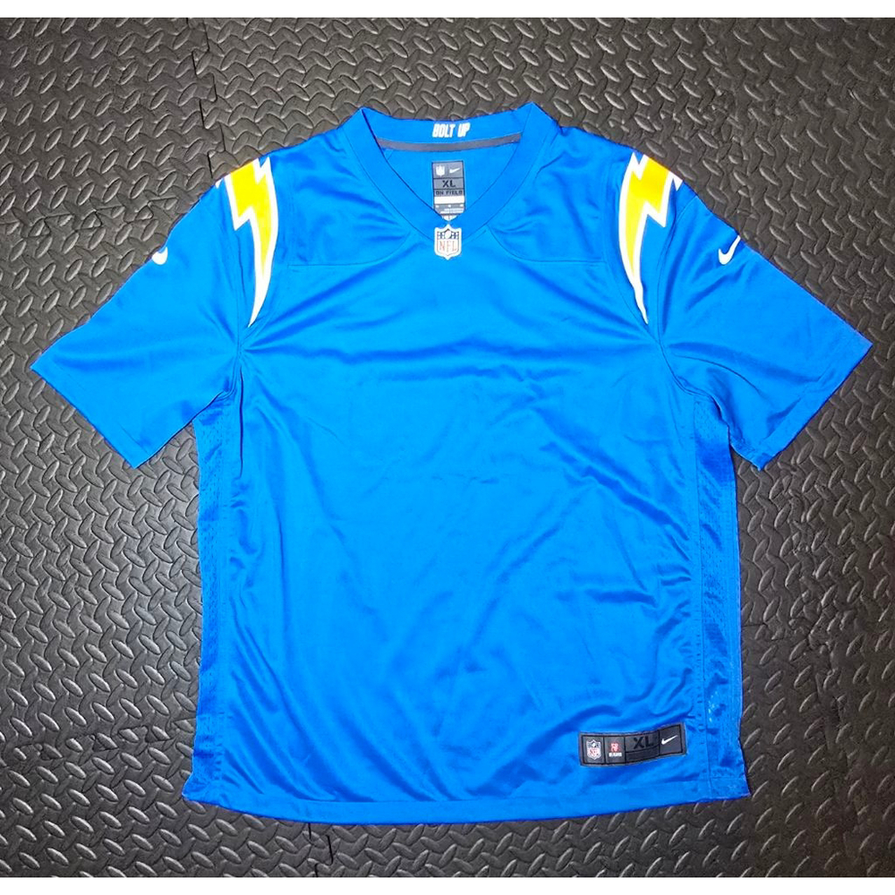Men's Nike Blue Chargers NFL Jersey XL with Yellow Accents